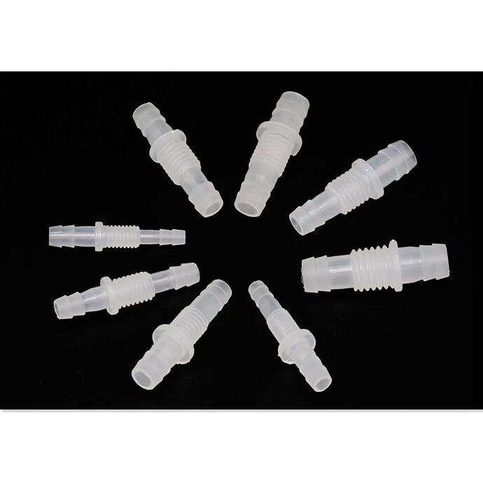 Plastic Bulkhead Fitting & Straight Hose Barb Connector — M6 to M16, Reducing & Equal