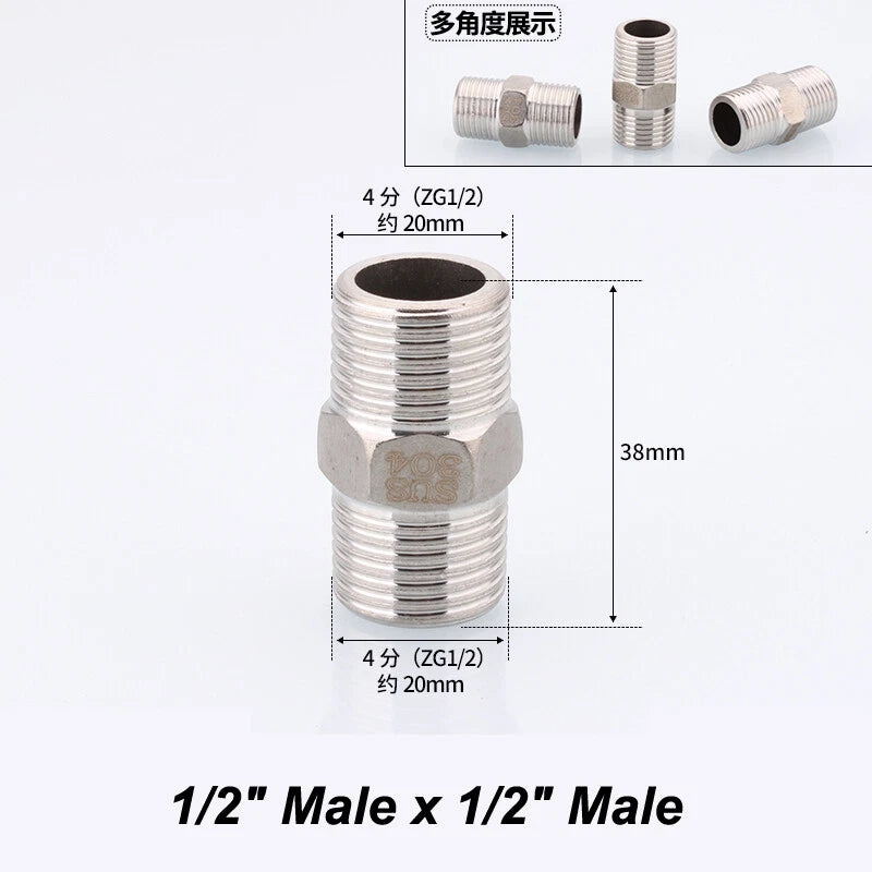 Stainless Steel 90° Elbow BSP Pipe Fittings — Female & Male Reducing Adapters