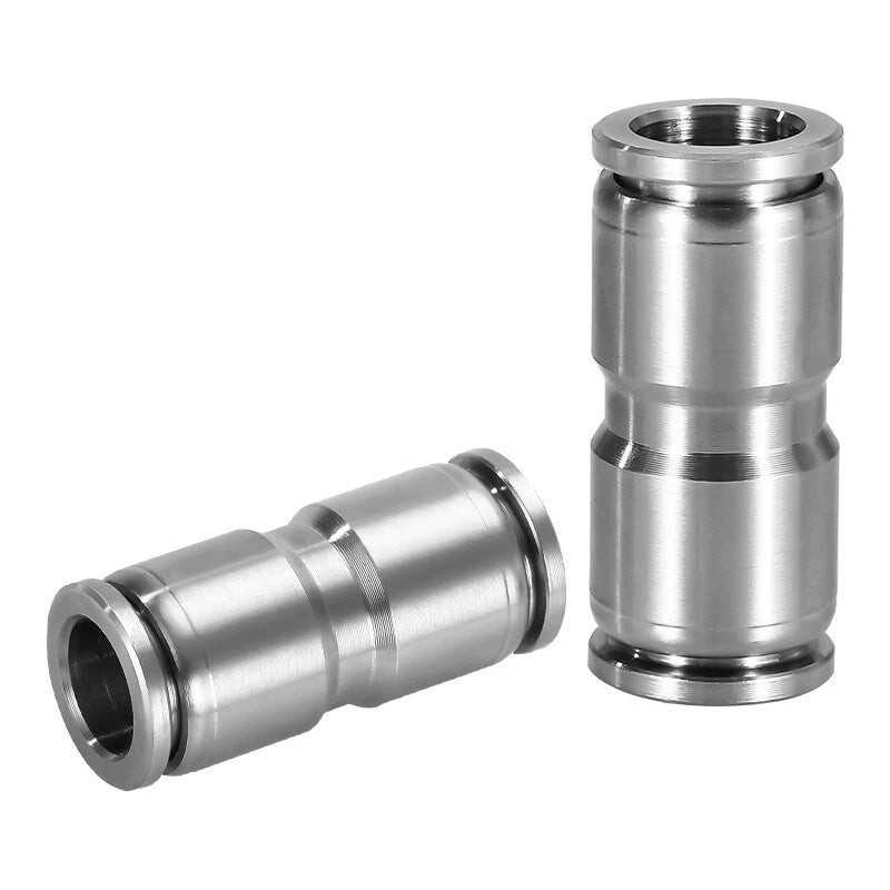 Stainless Steel Pneumatic Push Fit Connector Elbow Tee Straight Air Hose Tube