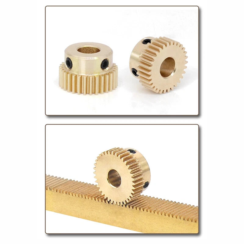 Mod 0.5 Brass Pinion Gear Spur Gears 20-60 Teeth 4-15mm Bore With Screw Hardened