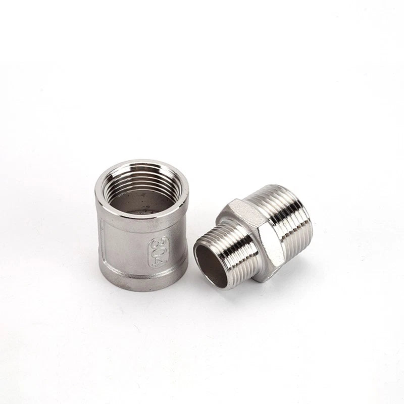 BSP Male Female Thread Connector – Stainless Steel Pipe Fittings (1/2" to 1")