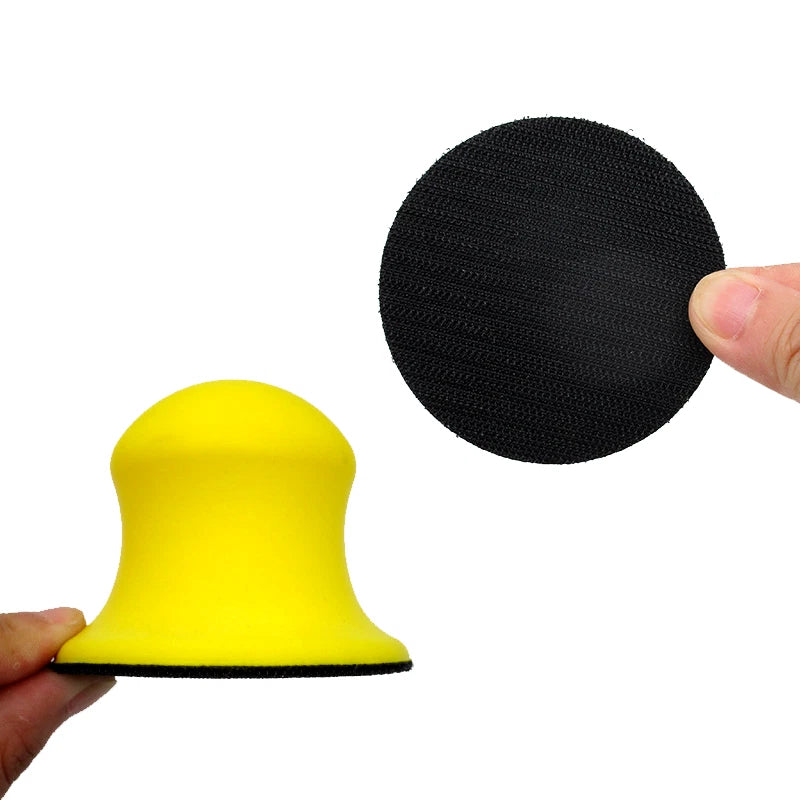 Mouse‑Shaped Hand Sanding Block — Ergonomic Foam Grip with Hook & Loop Base for Standard Sanding Discs