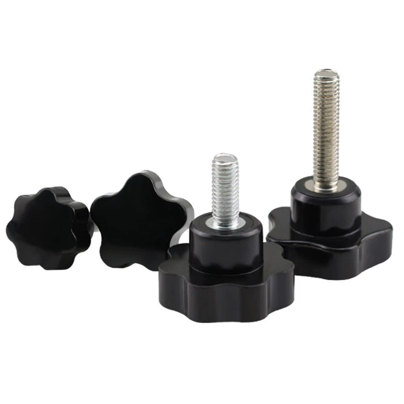 M5/6/8/10 Pentagram Star Thumb Screws Hand Grip Knob Bolts Carbon Steel/Bakelite