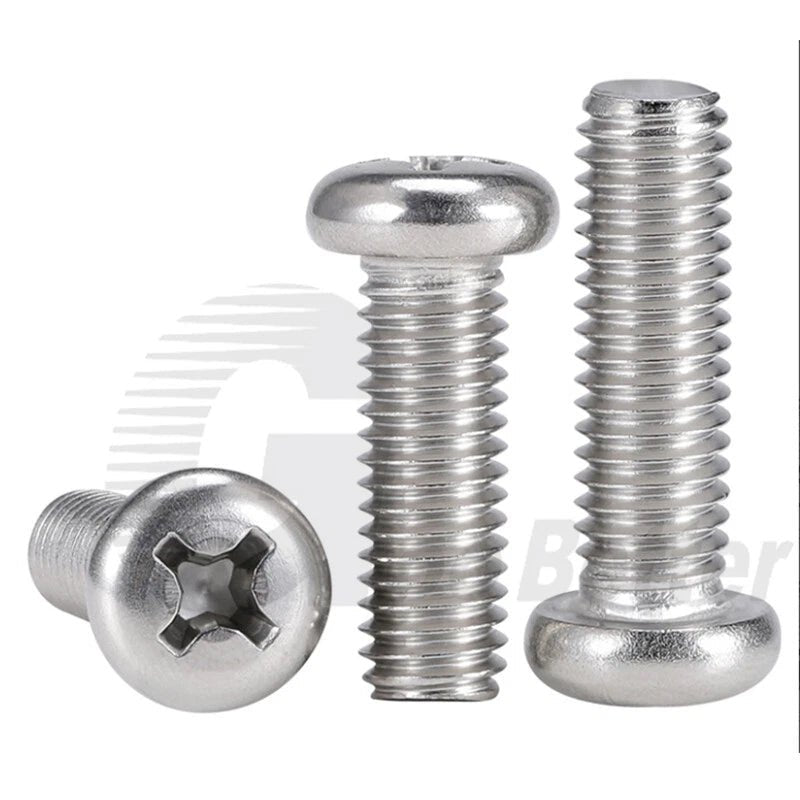 M2.5 Pozi Pan Head Machine Screws A2 Stainless Steel — Multiple Lengths - HomeDIYer