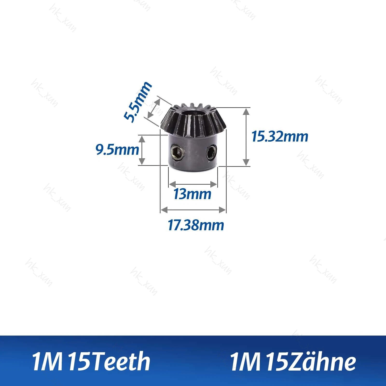 1/1.5/2 Mod 15-40 Tooth 1:2 Metal Motor Bevel Gears 90° Pairing Gear 45# Steel