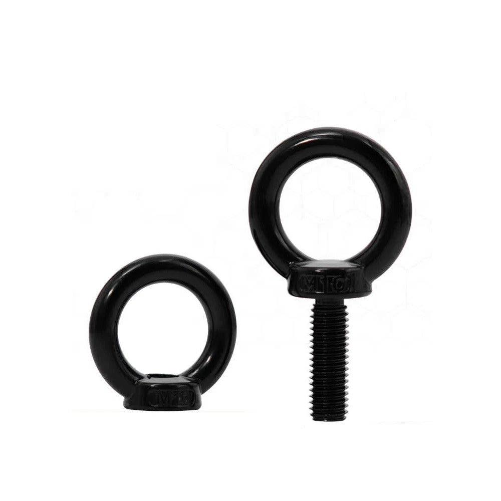 Black 304 Stainless Steel Eye Bolts and Eye Nuts — M3 to M20 Lifting Hardware - HomeDIYer