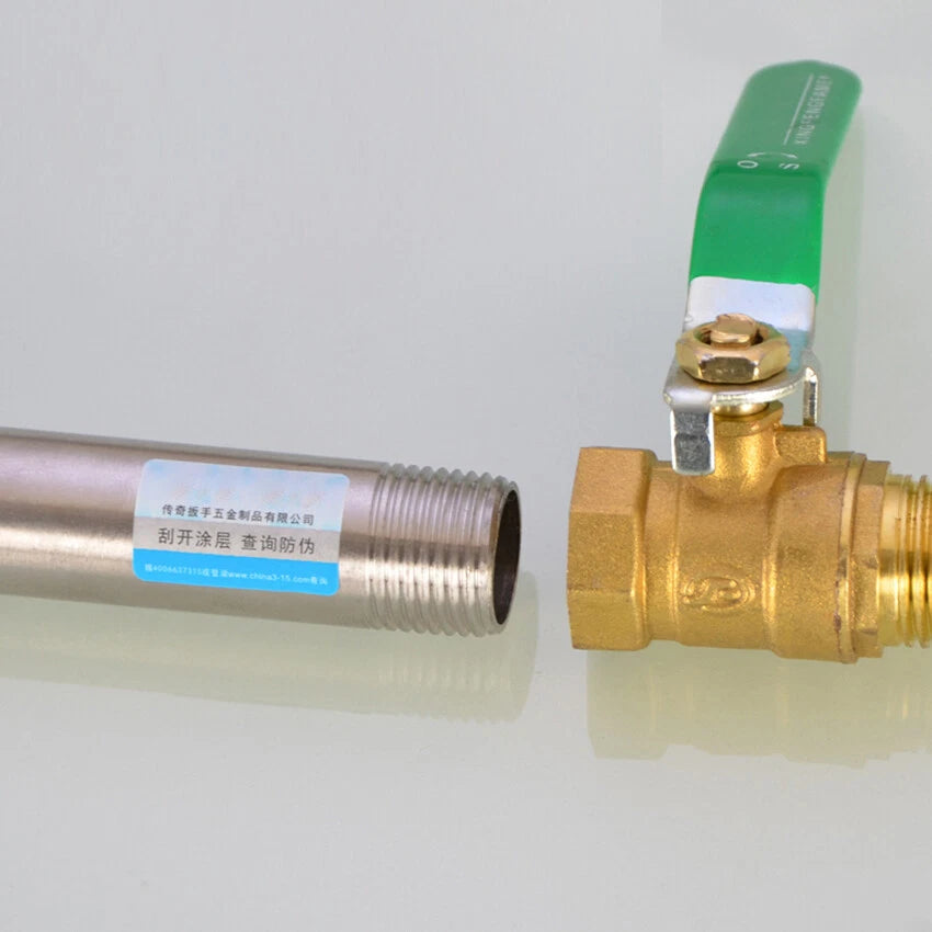 Stainless Steel BSP Male Threaded Double Nipple Pipe Extension Fitting | 1/2" 3/4" 1"