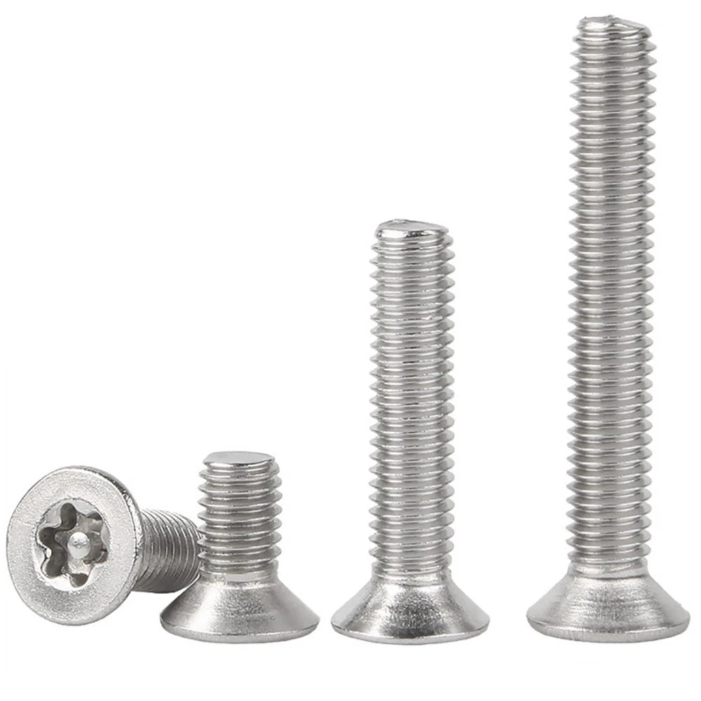 M3–M8 Pin Torx Countersunk Flat Head Machine Screws | A2 Stainless Steel - HomeDIYer