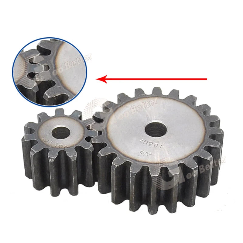 Steel Spur Gear Mod 4 Pinion Gear 10-24 Teeth 48-104mm OD Motor Flat Gears