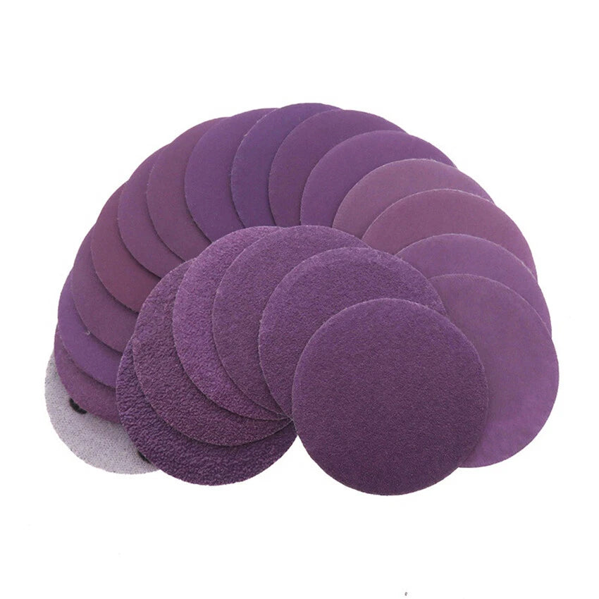 25mm 50mm Sanding Discs Wet and Dry Orbital Sandpaper Hook & Loop Pads All Grit