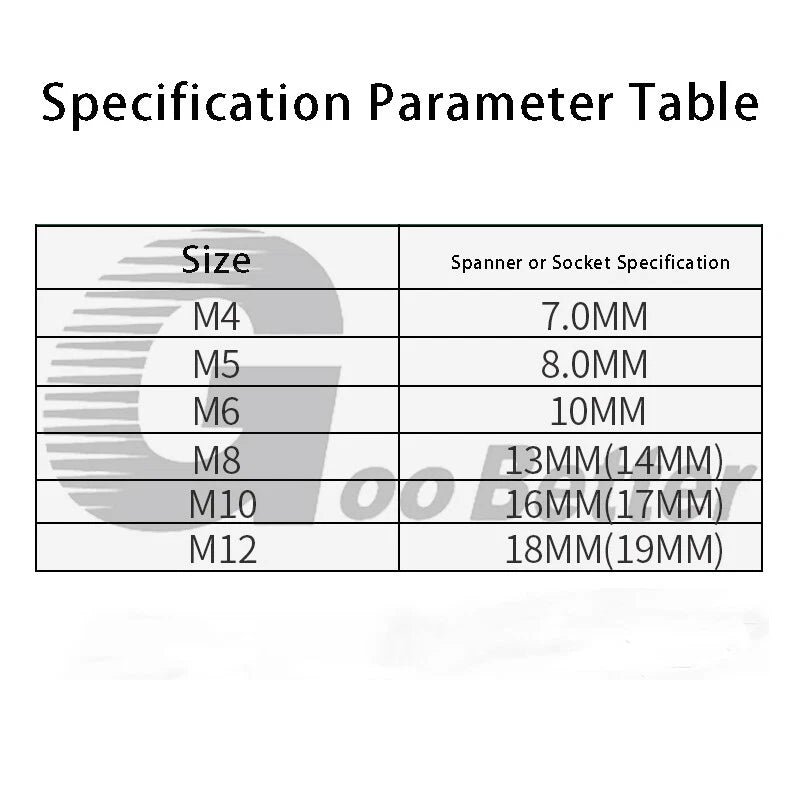 Magnetic 200mm Extended Hexagonal Socket Wrench Hexagonal Bit Dia 5.5-19mm