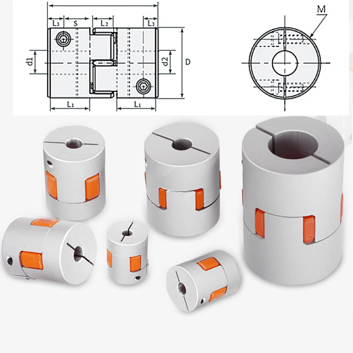 CNC Shaft Coupler Flexible Plum Coupling CNC Stepper Motor Connect 3D Printer