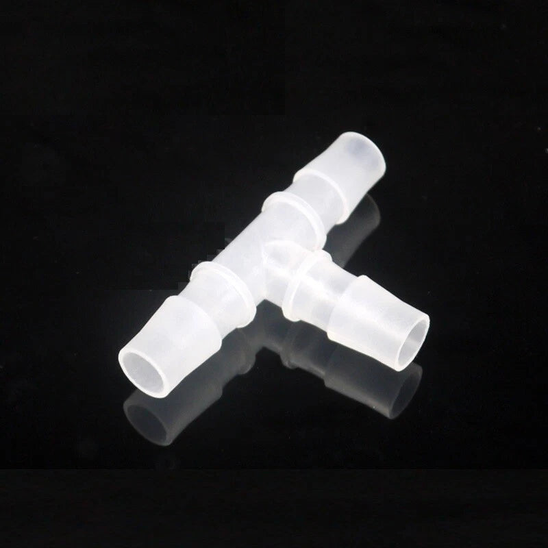 Plastic Barbed Hose Connector — Straight, L-Type & T-Type | Aquarium, Pond & Washer Tubing