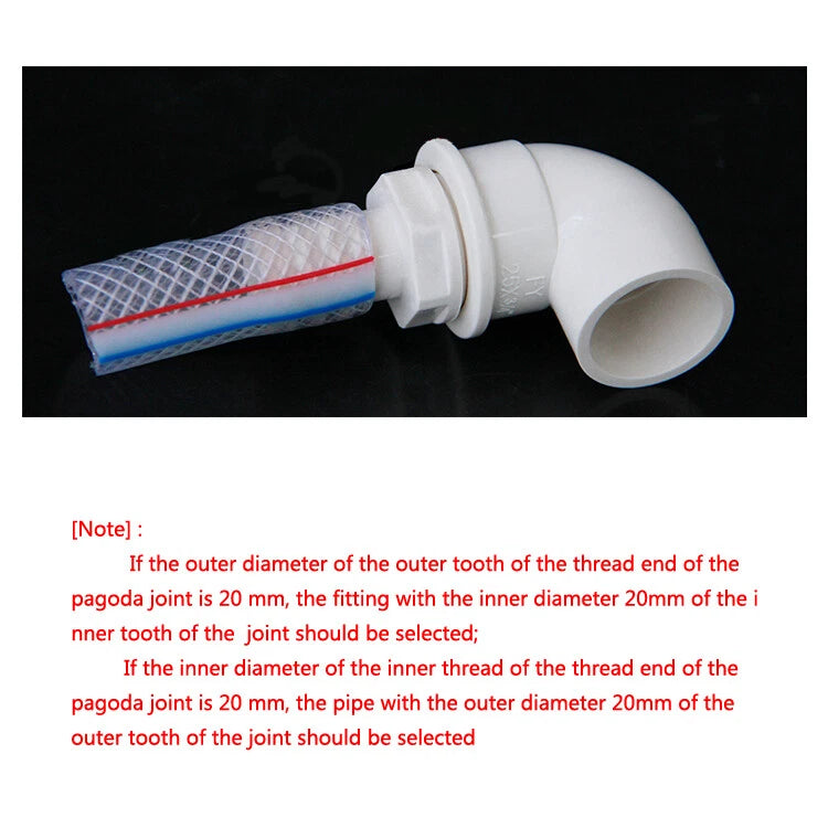 PVC 1 2" 3 4" Male Female Thread x 8-16mm Barb Hose Tail End Connector Fittings