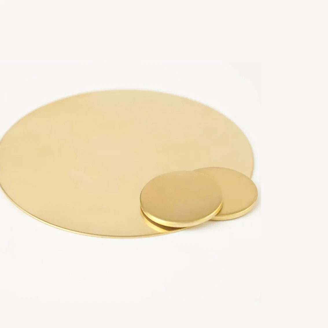 Solid Brass Discs Blanks Metal Round Sheets Dia 20mm-200mm Thick 0.5/0.8/1/2/3mm - HomeDIYer