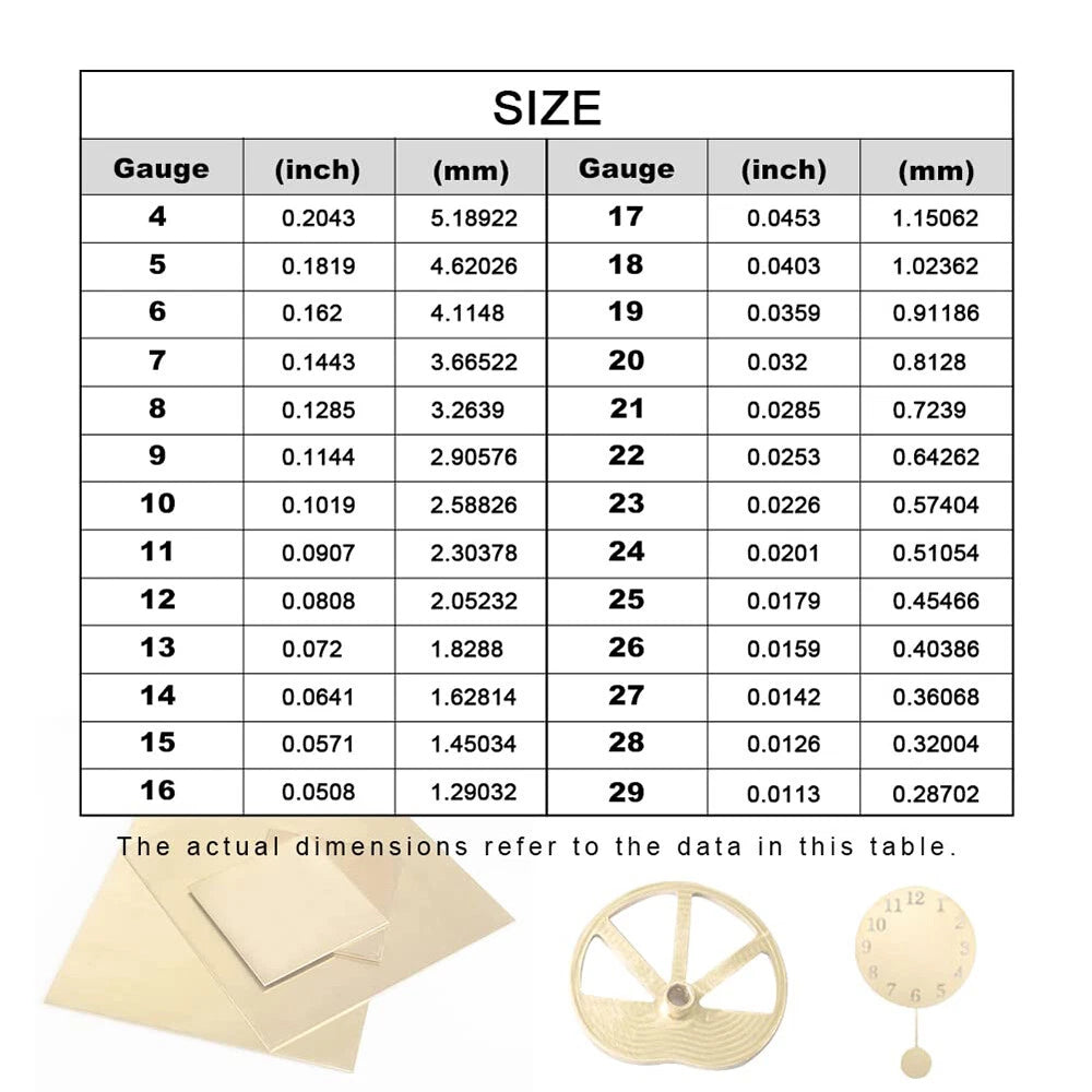 Shim Thick 0.3mm-10mm H62 Brass Metal Thin Sheet Foil Plate Model Making Various