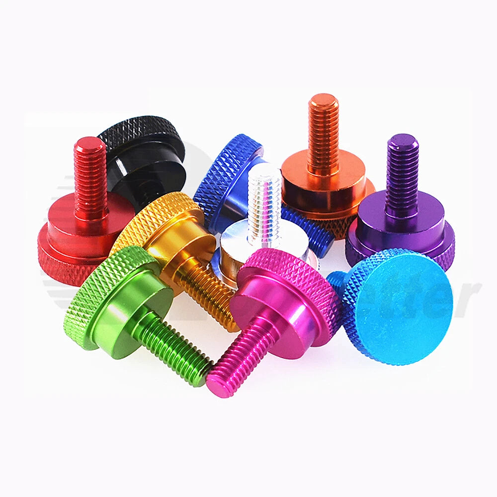 M6x15mm Aluminum Knurled Thumb Shoulder Screws Hand Grip Bolts Anodised 10 Color