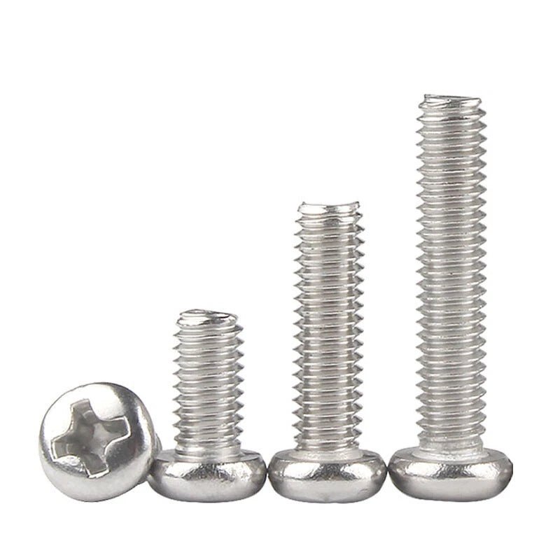 Phillips Pan Head Machine Screws A2 Stainless Steel M1–M4 × 3–180mm - HomeDIYer