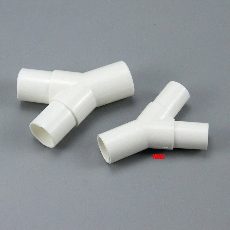 16mm 20mm PVC Plastic Y Type Tee Fork Water Pipe Tee Drip Box Tee Joint Fittings