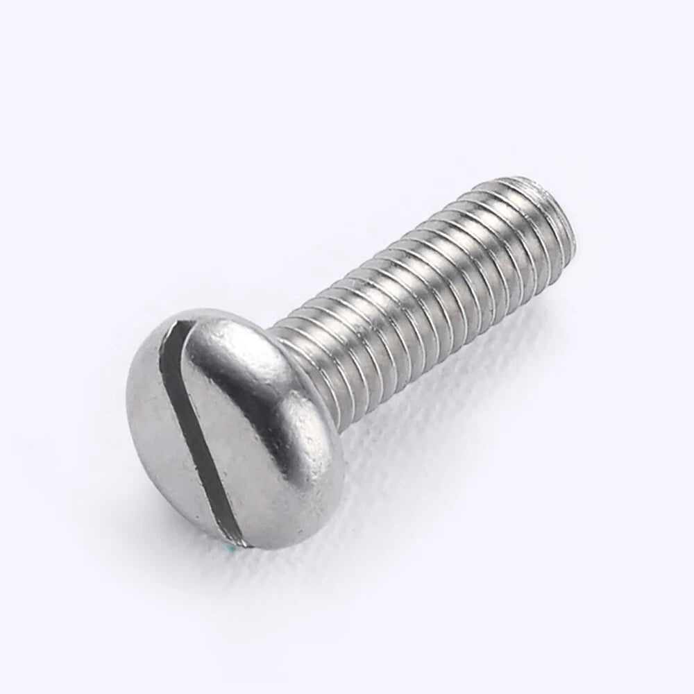 M4 M5 M6 M8 M10 A2 Stainless Steel Machine Screws - Slotted Pan Head Bolts DIN85