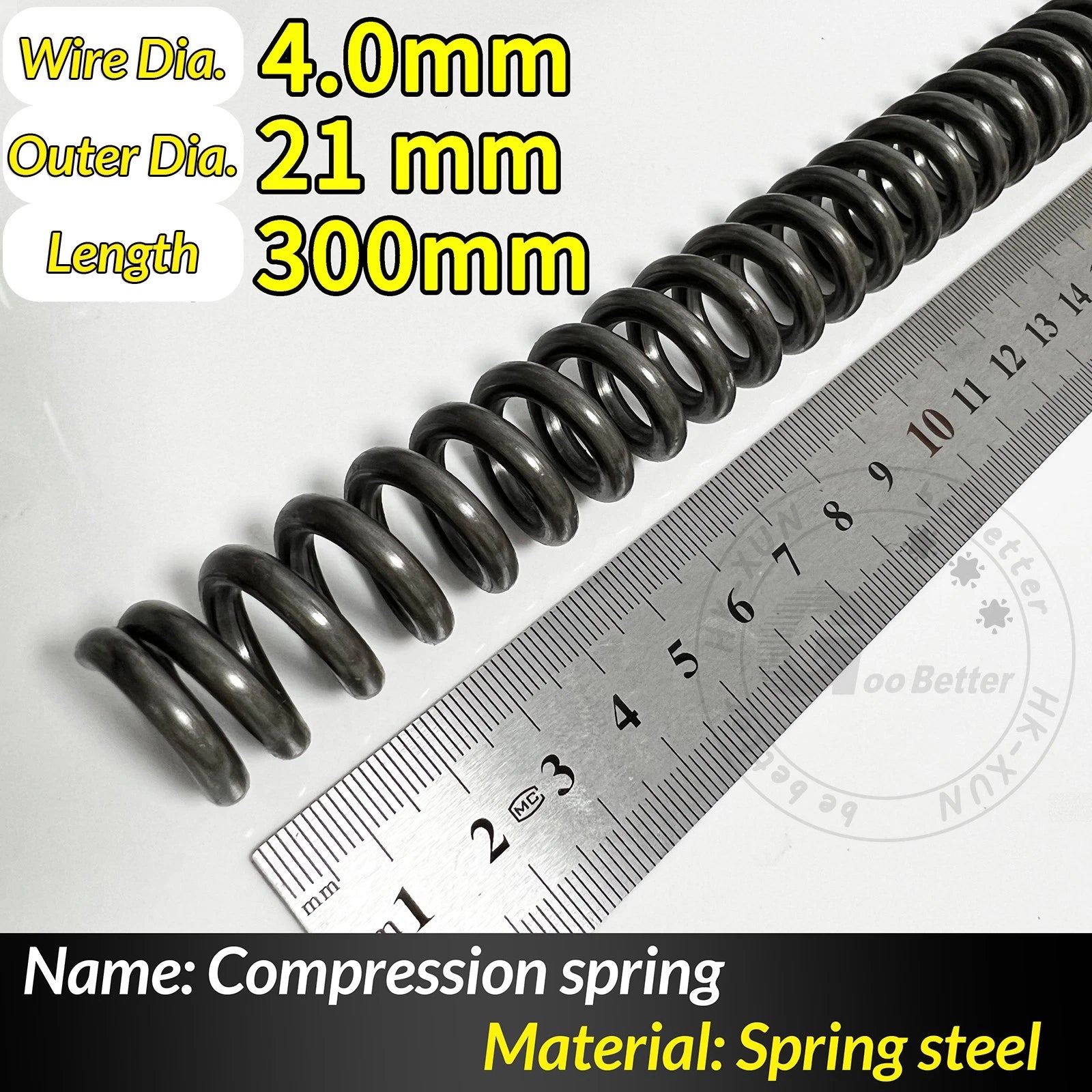 Compression Spring Pressure Springs, Wire Dia 4-5mm, OD 20-80mm, Length 300mm