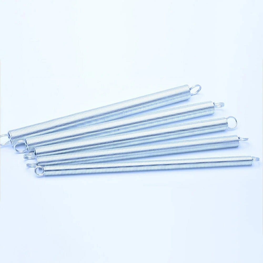 Extension Spring Wire Dia 0.4 - 2.5mm Galvanized Double Loop Closed Ring Tension Springs - HomeDIYer