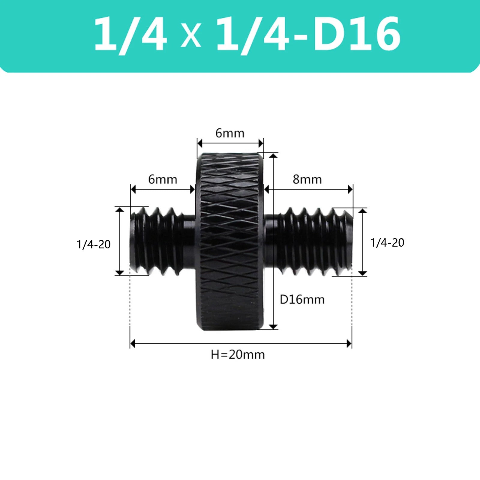 BSW 3/8 1/4 Knurled Thumb Screws Aluminum Double End Thread Hand Grip Knob Bolts