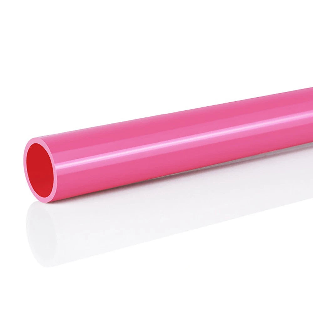 Pink PVC Round Tube Pipe – Rigid Tubing for Aquarium & DIY Plumbing, 20–50mm, 500mm Long