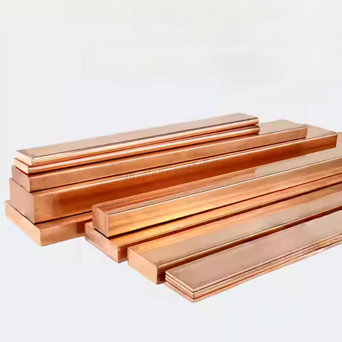 T2 Copper Flat Bar Square Sheet Plate Strip 100mm Long-Width 40/45/50/55/60mm