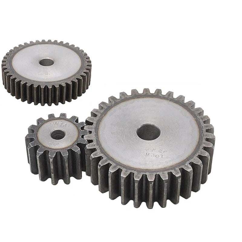 3 Modulus Spur Gear 10T - 30T Flat Gear 45 Steel Transmission Gears OD 36-96mm