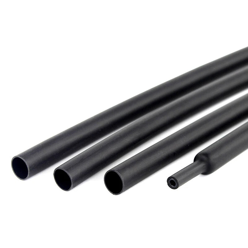 Black Heat Shrink Tubing 2:1 — Electrical Wire Sleeving, 0.6mm–10mm