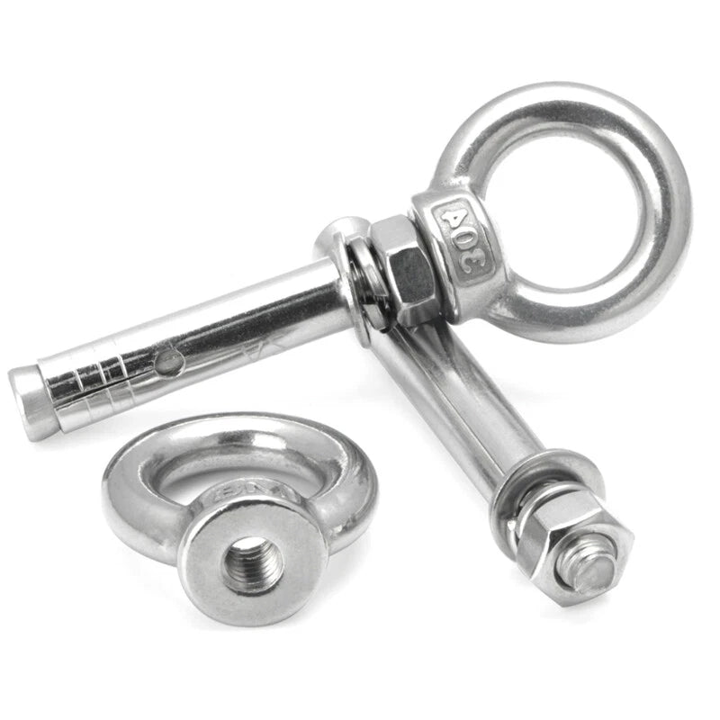 M6-M20 Lifting Eye Bolt 304 Stainless Steel Concrete Sleeve Anchor — Round & Triangle Ring