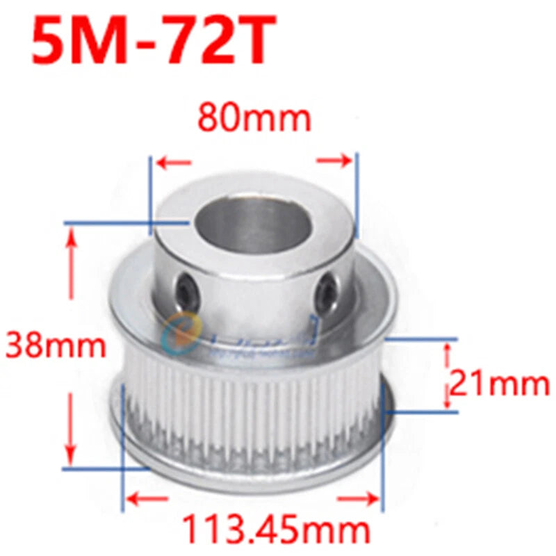 5M 46-75T Timing Pulley 20mm Belt Synchronous Wheel Gear 3D Printer Bore 5-28mm