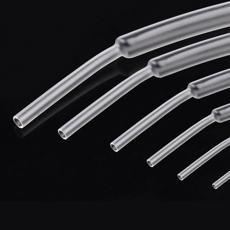 Clear Heat Shrink Tubing 2:1 Ratio — 1mm to 10mm, Multiple Lengths