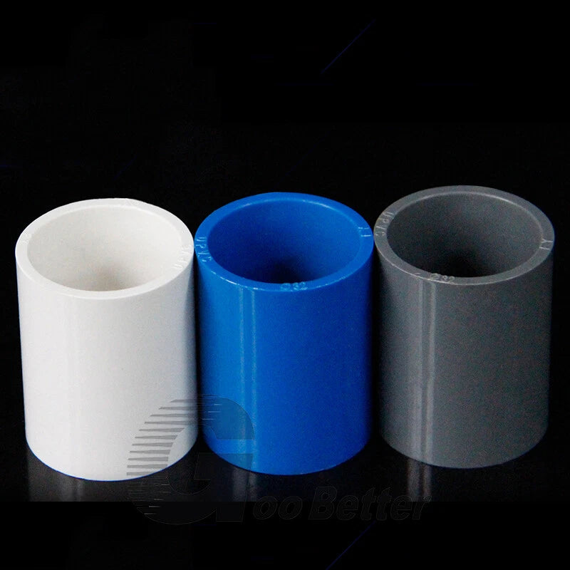16mm-160mm PVC Straight Connector Sleeve Pipe Fittings for Fishbowl Tank Metric