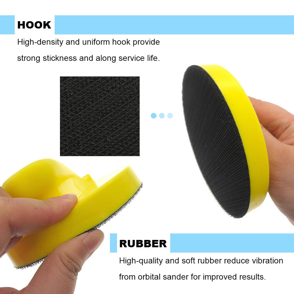 125mm 150mm Round Hand Sanding Block For Hook Loop Sandpaper Foam Polishing Pad