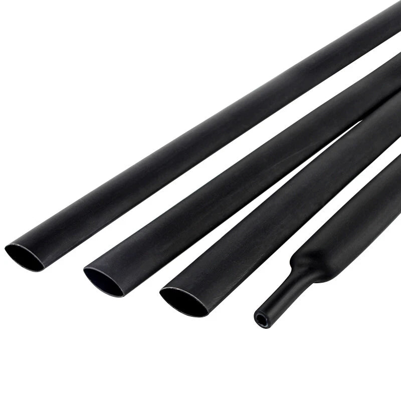 Black Heat Shrink Tubing 10mm–80mm | 2:1 Ratio Electrical Wire Sleeving