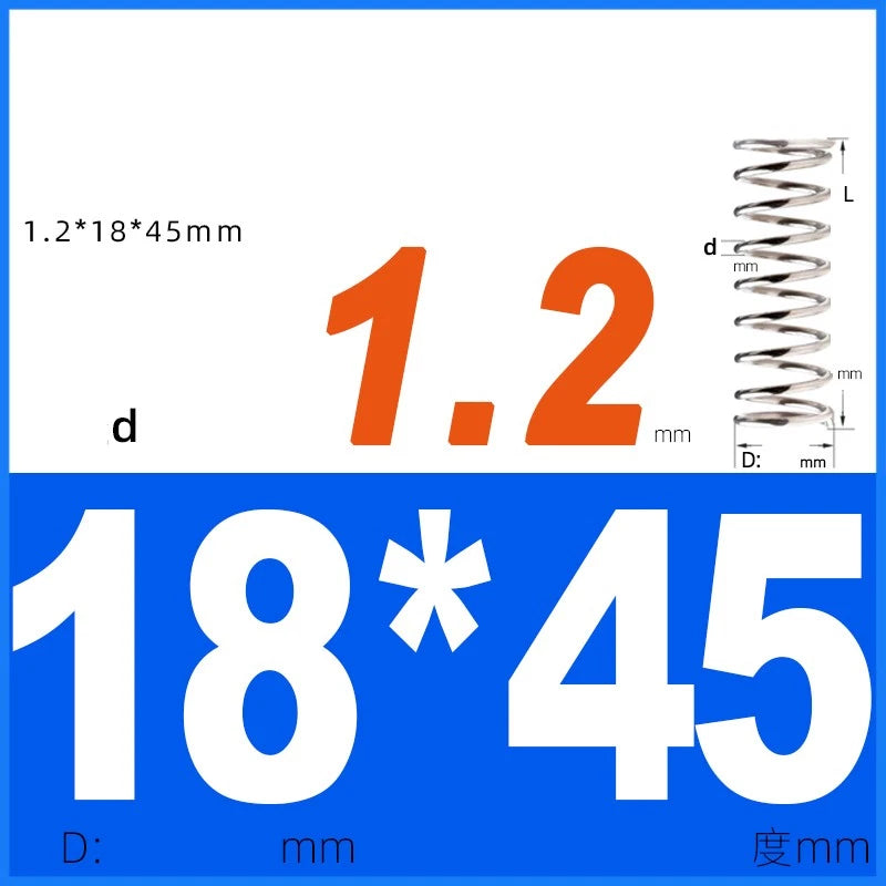 Compression Spring 1.2mm Wire Dia 14mm - 20mm OD Small Pressure Springs