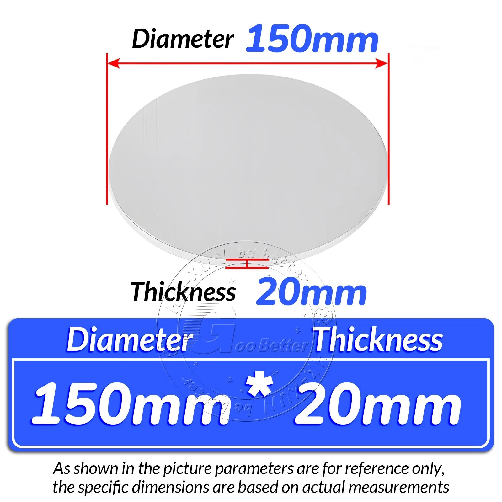 Round 6061 Aluminum Sheet Disc Plate 1mm-20mm Thick DIY Model Craft Art Handmade