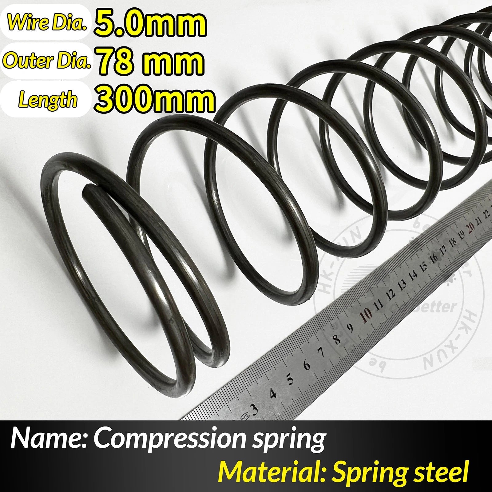 Compression Spring Pressure Springs, Wire Dia 4-5mm, OD 20-80mm, Length 300mm