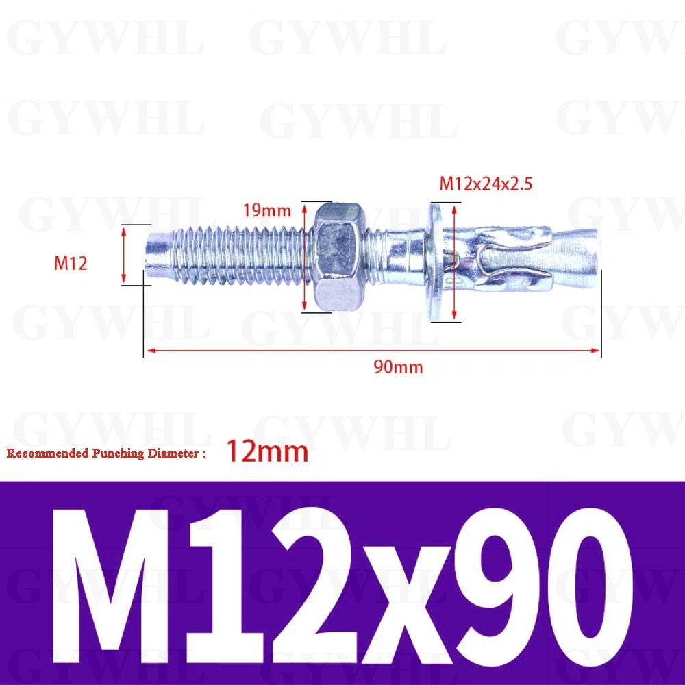 Hex Head Expansion Anchor Bolts — M6 to M20, Stainless Steel A2 & Zinc Plated, Extra Long