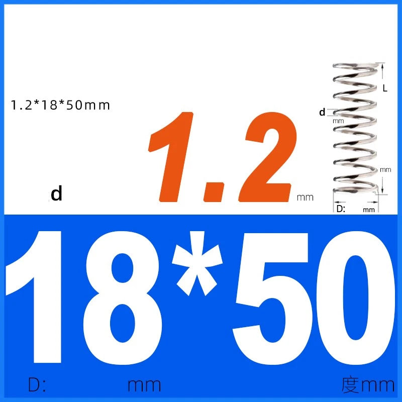 Compression Spring 1.2mm Wire Dia 14mm - 20mm OD Small Pressure Springs