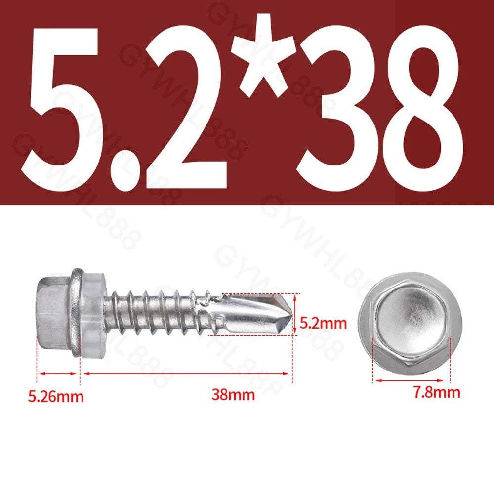 410 & A2 Stainless Hex Head Self‑Drilling Tek Screws – for Metal Roofing & Sheeting