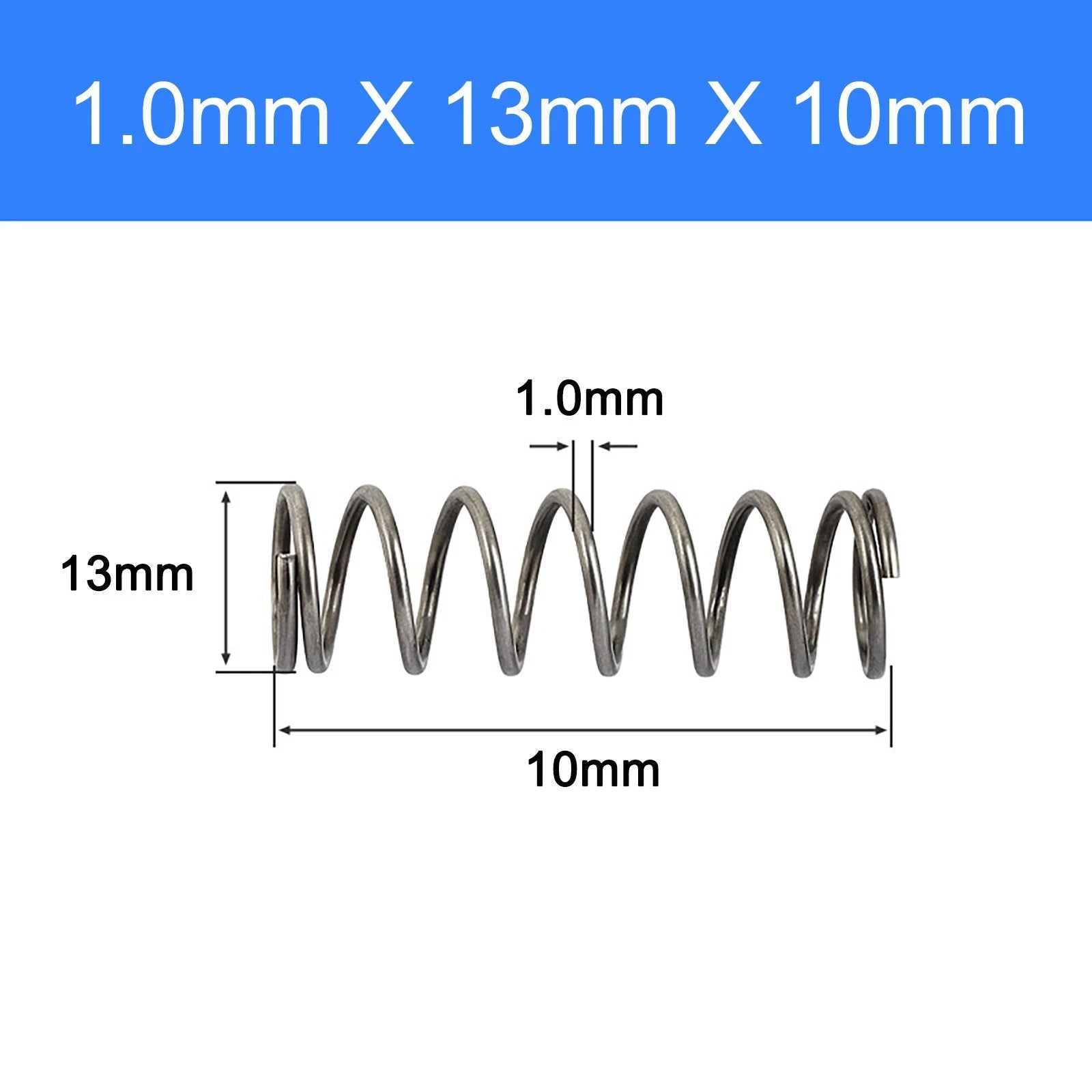 Compression Spring Spring Steel Pressure Coil Spring 1mm Wire OD 5-20mm DIY