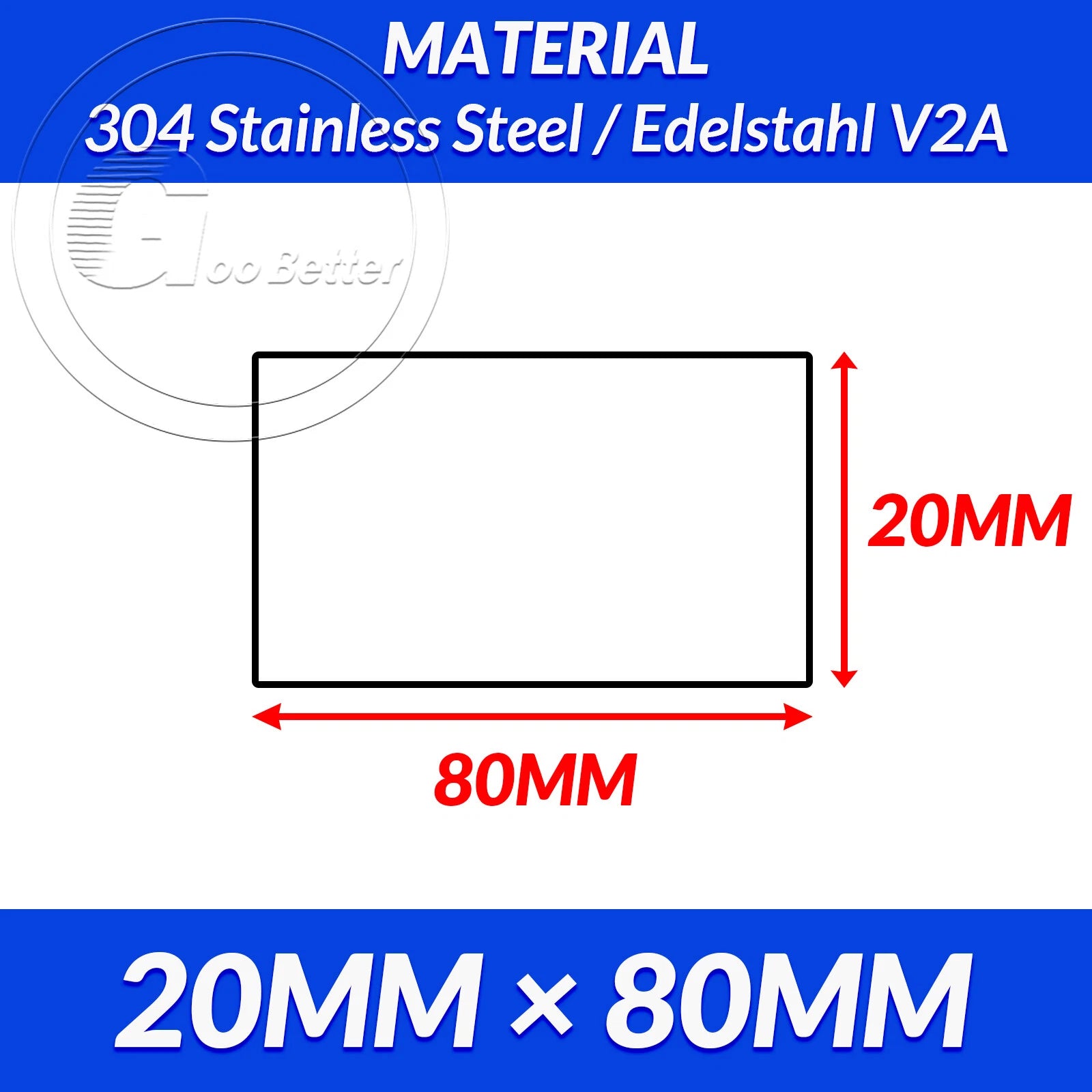 304 A2 Stainless Steel Flat Bar Metal Plate Strip Width 10MM-80MM Length 300MM