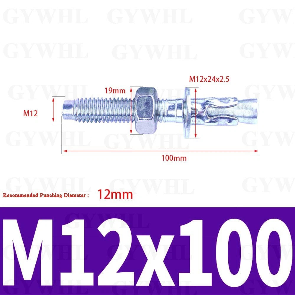 Hex Head Expansion Anchor Bolts — M6 to M20, Stainless Steel A2 & Zinc Plated, Extra Long