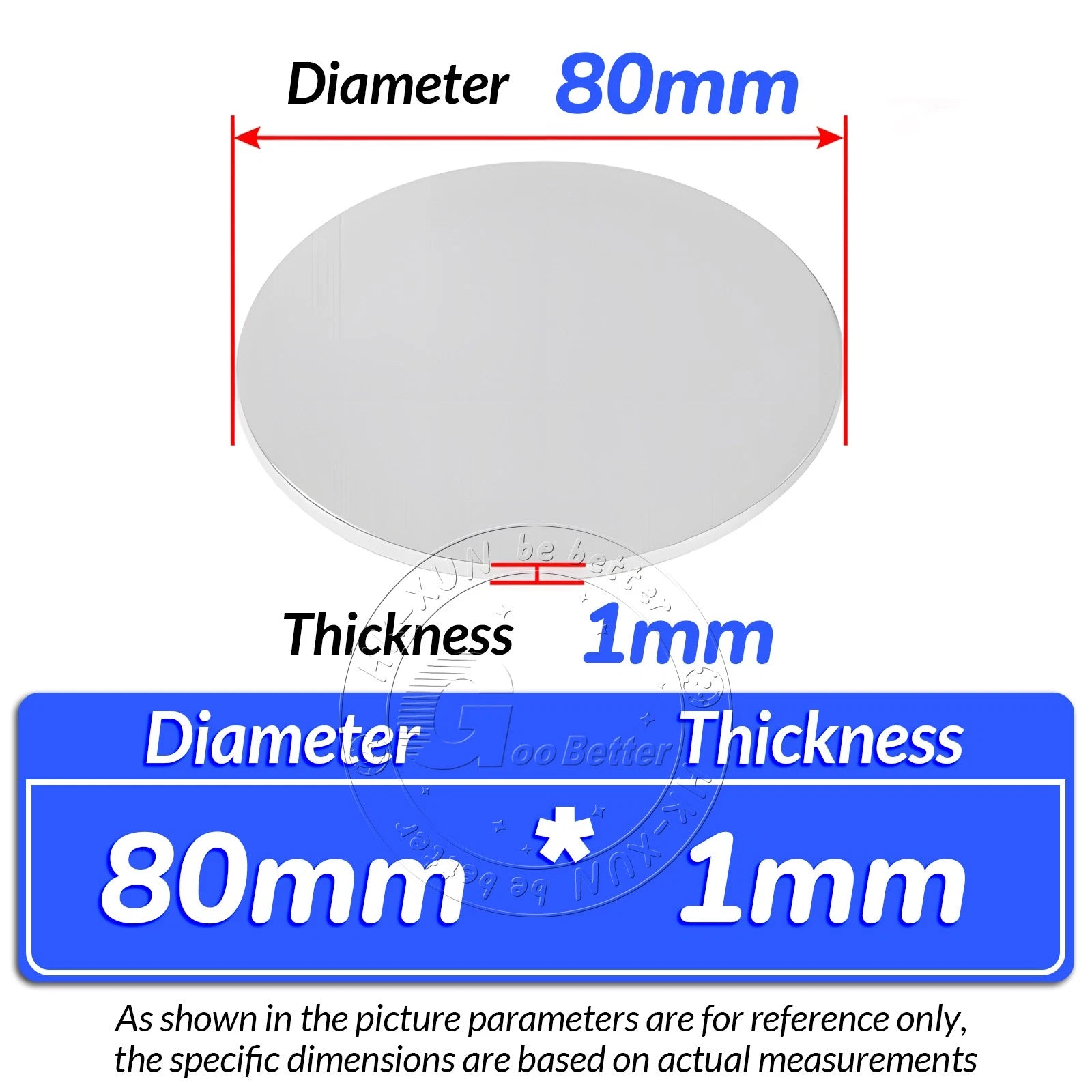Round 6061 Aluminum Sheet Disc Plate 1mm-20mm Thick DIY Model Craft Art Handmade