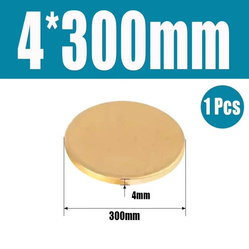 Thick 0.5mm-6mm Solid Brass Discs Blanks Discs Ø 20mm-300mm Metal Round Sheets