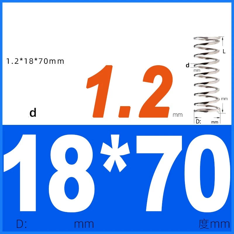 Compression Spring 1.2mm Wire Dia 14mm - 20mm OD Small Pressure Springs