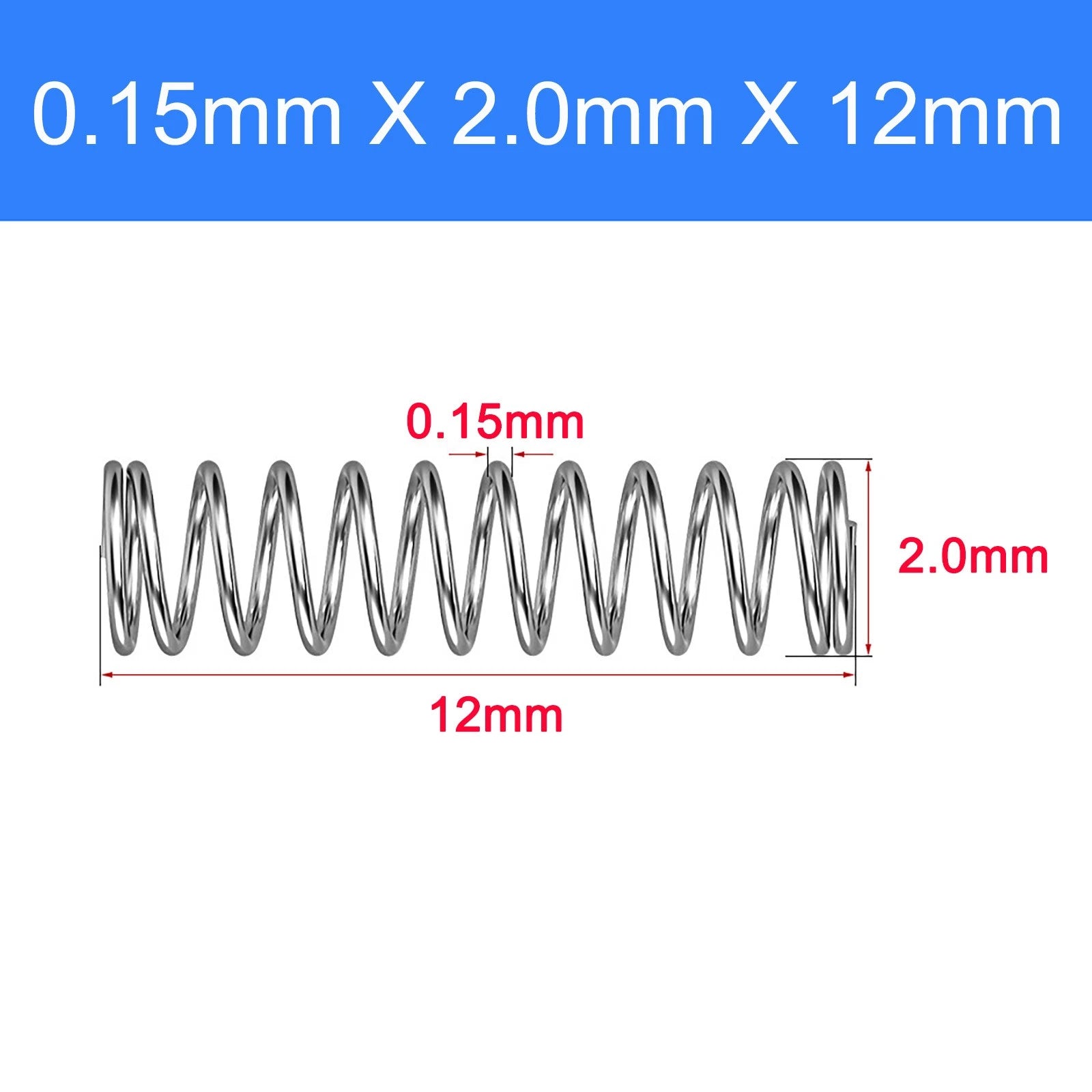 Small Micro Compression Spring Stainless Steel 0.1mm Wire Miniature Precision